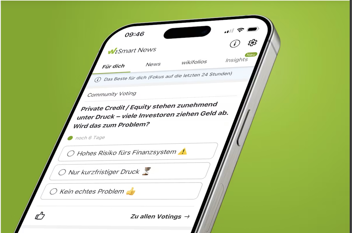 Screenshot der wikifolio App